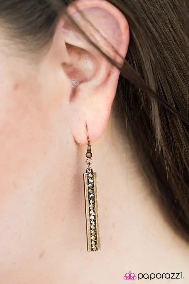 Earrings Paparazzi Jewelry Paparazzi Earring Its The Climb Brass