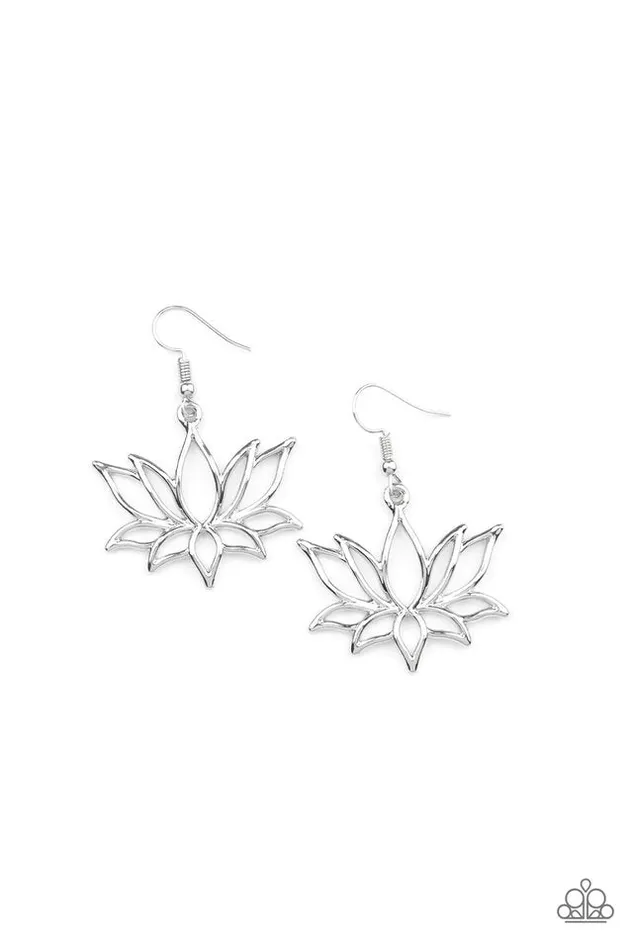 Earrings Paparazzi Jewelry Paparazzi Earring Lotus Ponds Silver