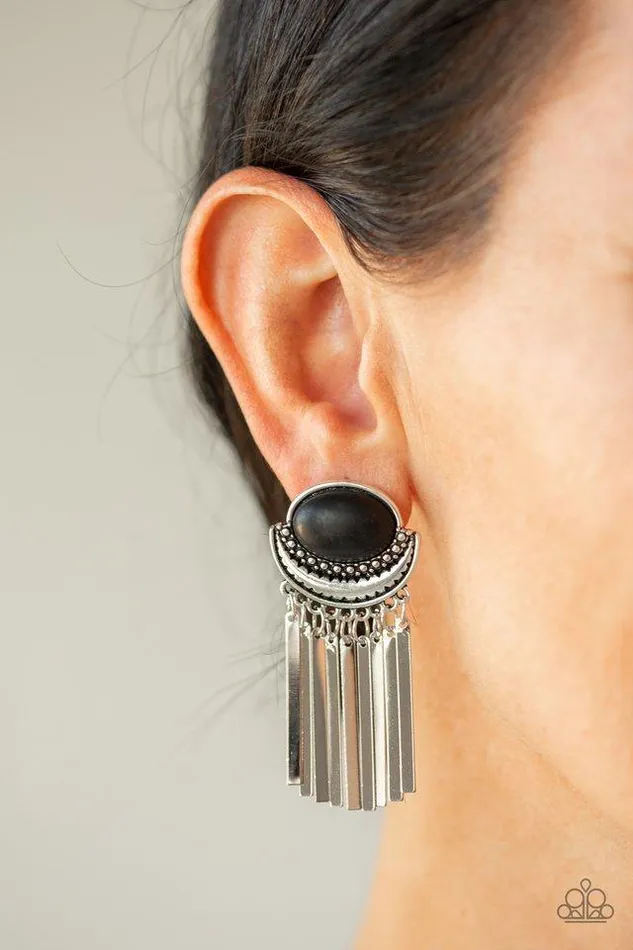Earrings Paparazzi Jewelry Paparazzi Earring Monsoon Season Black Earrings Paparazzi Jewelry Paparazzi Earring Monsoon Season Black