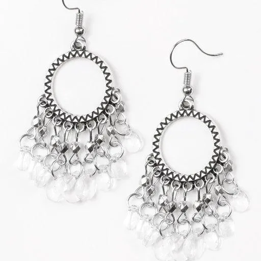 Earrings Paparazzi Jewelry Paparazzi Earring Paradise Palace White