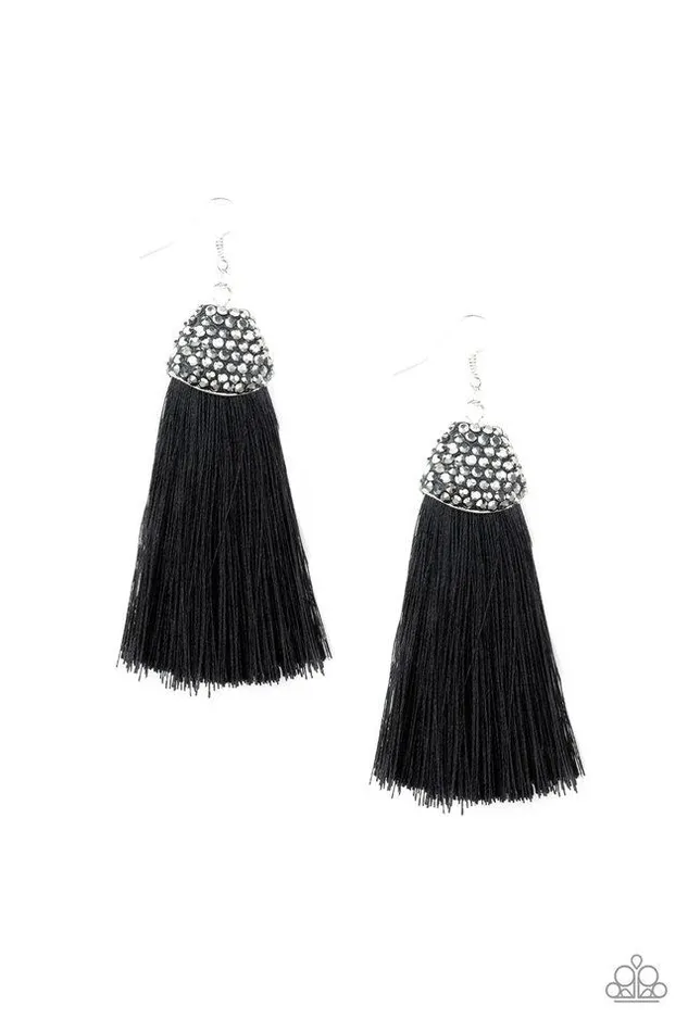 Earrings Paparazzi Jewelry Paparazzi Earring Razzle Riot Black