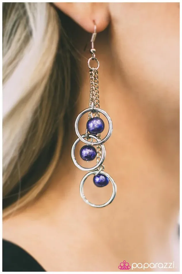Earrings Paparazzi Jewelry Paparazzi Earring Ripple Effect Blue