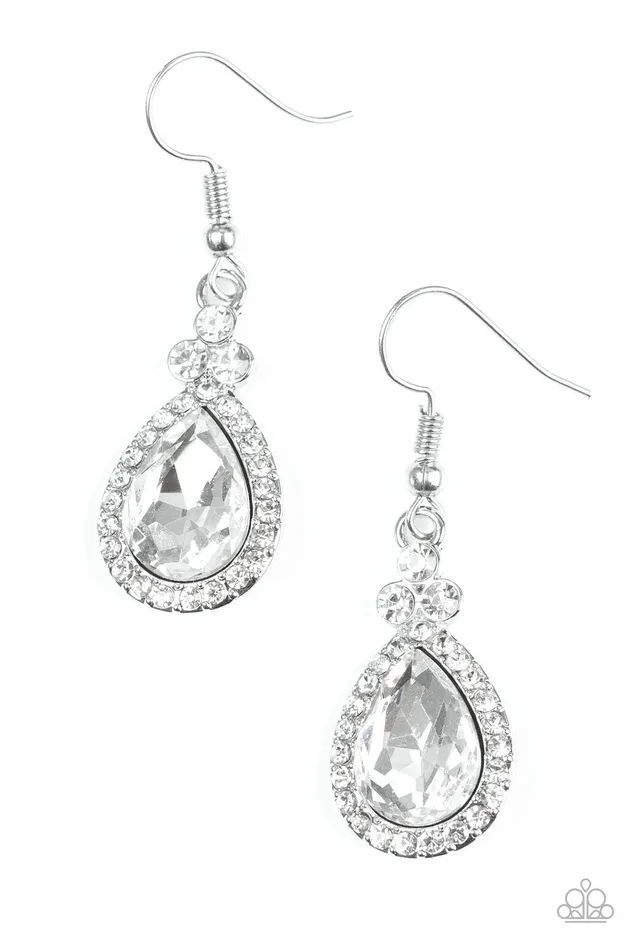 Earrings Paparazzi Jewelry Paparazzi Earring SelfMade Millionaire White