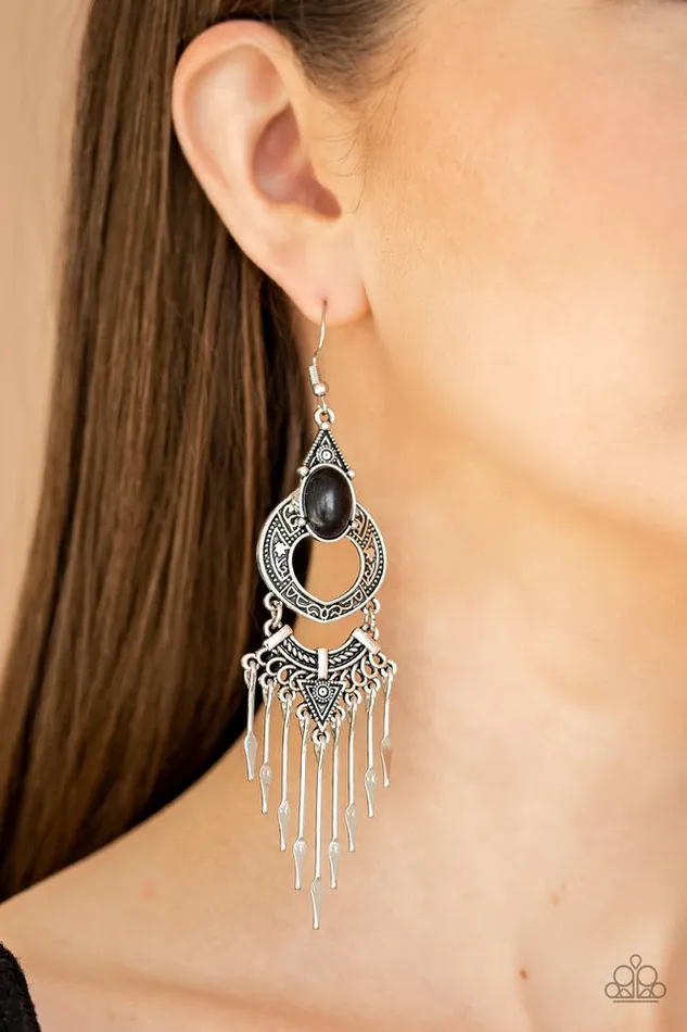Earrings Paparazzi Jewelry Paparazzi Earring Southern Spearhead Black