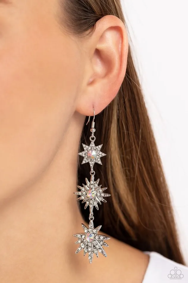 Earrings Paparazzi Jewelry Paparazzi Earring Stellar Series White