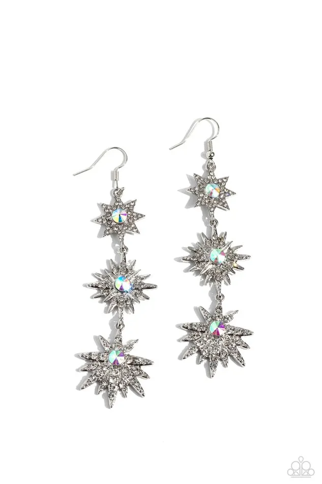 Earrings Paparazzi Jewelry Paparazzi Earring Stellar Series White
