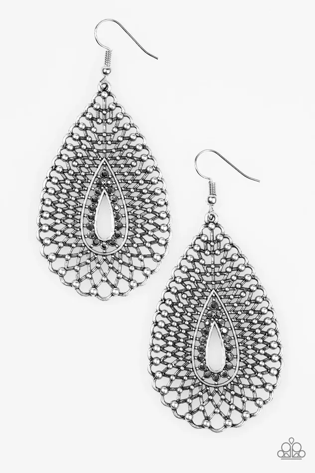 Earrings Paparazzi Jewelry Paparazzi Earring Storm Surge Silver
