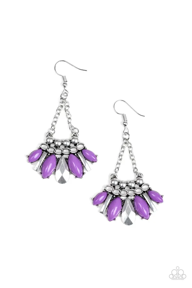 Earrings Paparazzi Jewelry Paparazzi Earring Terra Tribe Purple