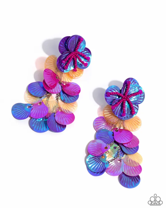 Earrings Paparazzi Jewelry Paparazzi Earring Under the Waves Purple Earrings Paparazzi Jewelry Paparazzi Earring Under the Waves Purple