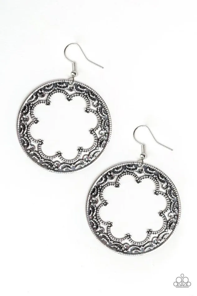 Earrings Paparazzi Jewelry Paparazzi Earring Whimsical Wheelhouse Silver