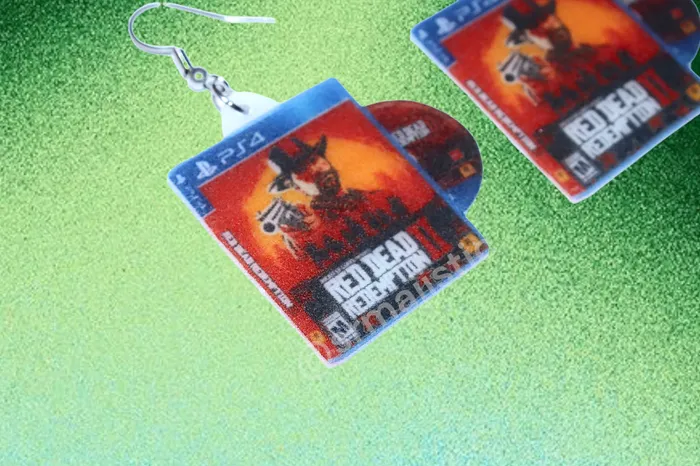 Earrings Red Dead Redemption 2 PS4 Game 2D detailed Handmade Earrings Sam Makes Things