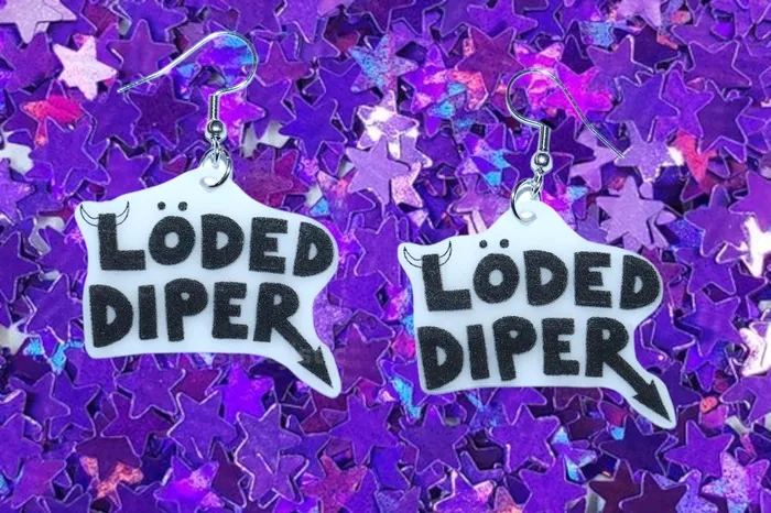 Earrings Sam Makes Things Lded Diper Diary of a Wimpy Kid Band Logo Handmade Earrings Earrings Sam Makes Things Lded Diper Diary of a Wimpy Kid Band Logo Handmade Earrings