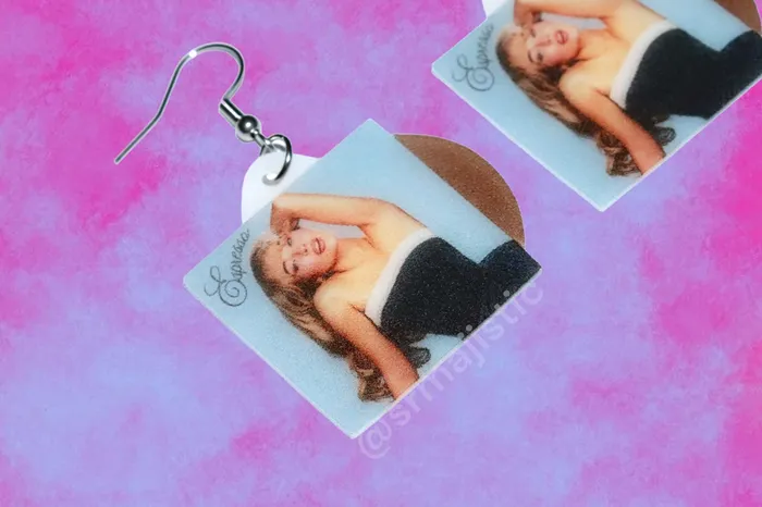 Earrings Sam Makes Things Sabrina Carpenter Espresso Vinyl Single Handmade Earrings Earrings Sam Makes Things Sabrina Carpenter Espresso Vinyl Single Handmade Earrings