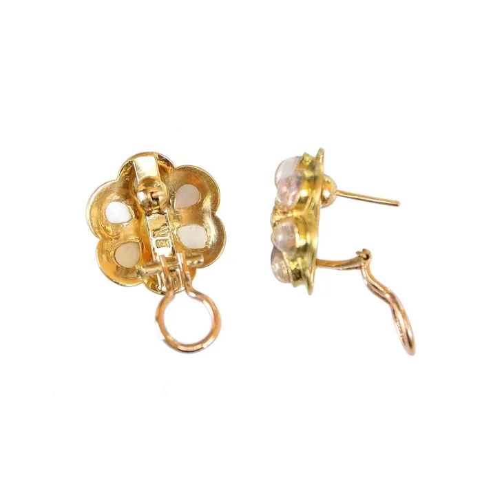 Elizabeth Locke Moonstone Daisy Earrings Elizabeth Locke Earrings