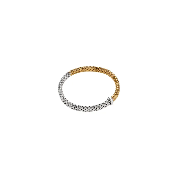 FOPE Bracelets Fope 18K Yellow and White Gold Vendome Collection Diamond Bracelet Medium Size