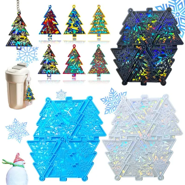 IntoResin Necklaces Laser Christmas Tree Hanging Resin Mold