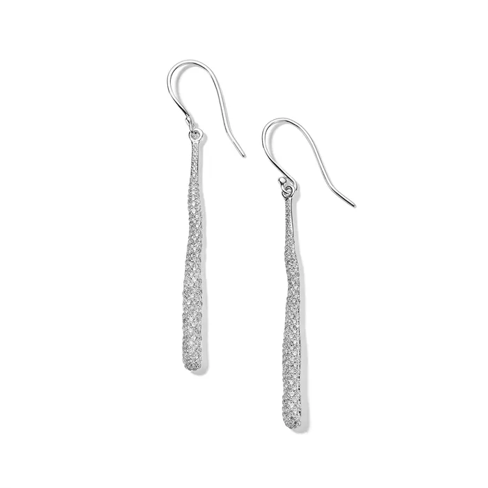 Ippolita Earrings Ippolita Sterling Silver Stardust 5050 Pave Squiggle Stick Earrings with Diamonds Ippolita Earrings Ippolita Sterling Silver Stardust 5050 Pave Squiggle Stick Earrings with Diamonds
