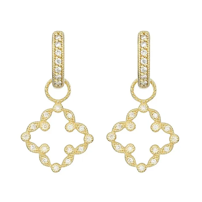 Jude Frances Pave Open Clover Marquis Earring Charms Jude Frances Earrings