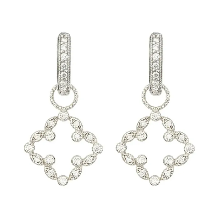 Jude Frances Pave Open Clover Marquis Earring Charms Jude Frances Earrings