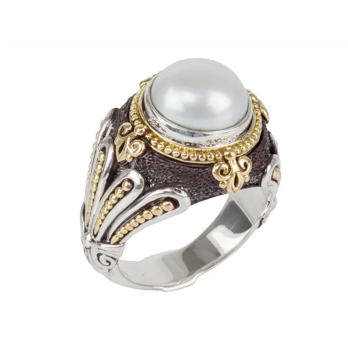 Konstantino Rings Konstantino Nemesis Silver and Gold Pearl Ring