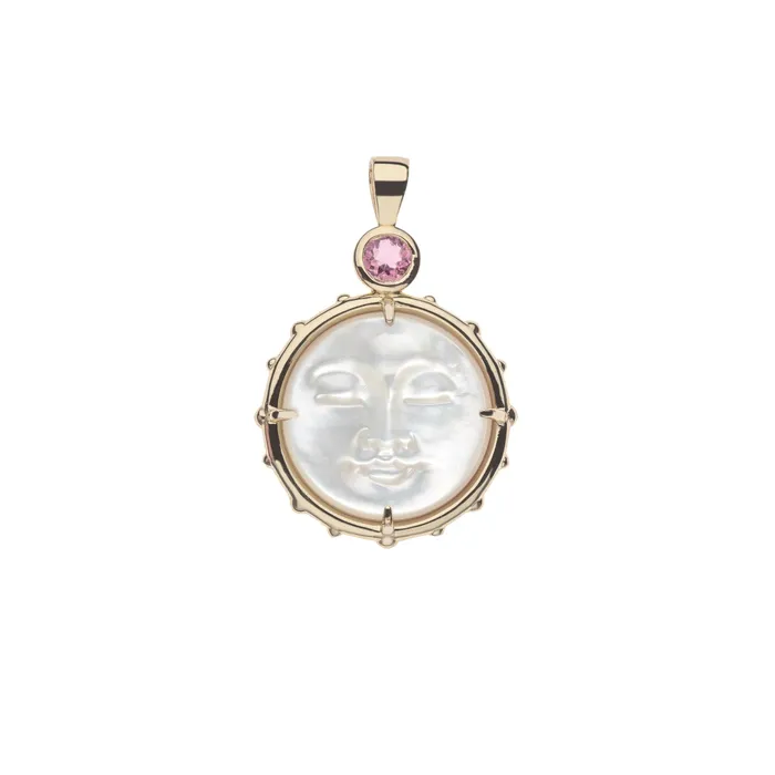 Necklaces Jane Win FOREVER Mother of Pearl Moon Face Pendant Necklace Jane Win Necklaces Jane Win FOREVER Mother of Pearl Moon Face Pendant Necklace Jane Win