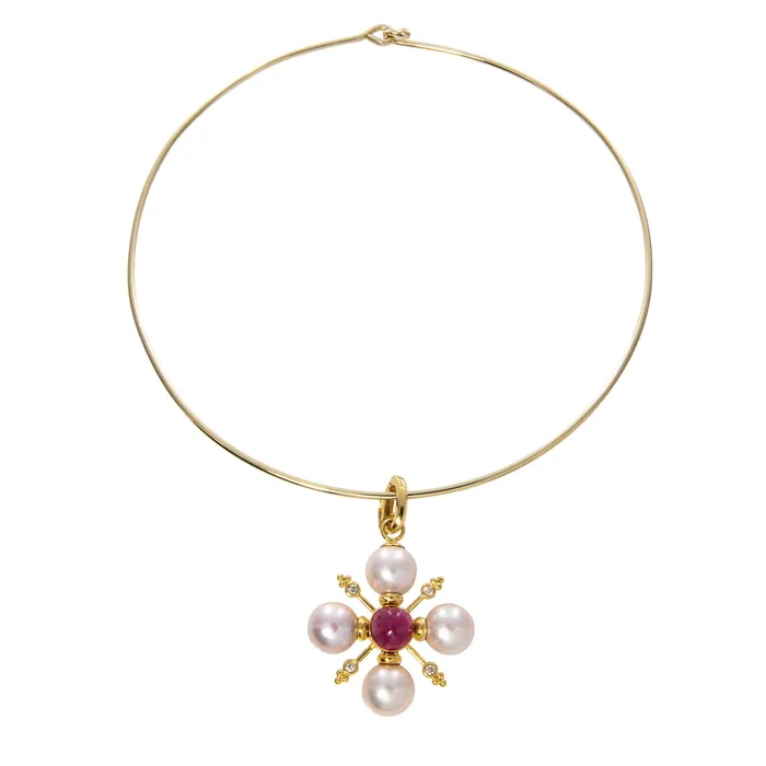 Necklaces Mazza Mazza 14K Yellow Gold 2mm Wire Collar Necklace