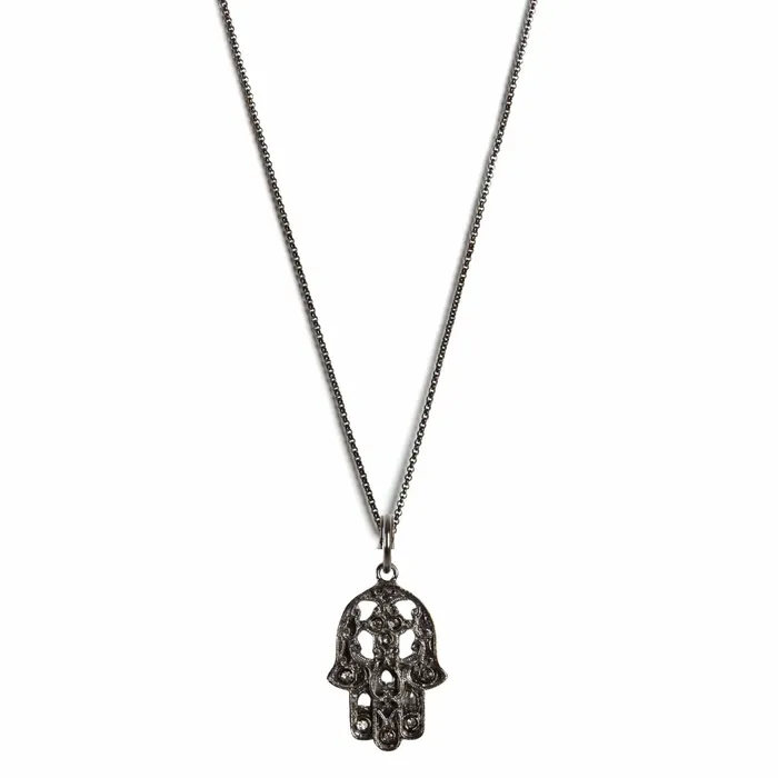Necklaces Mini Hamsa Charm Necklace Virgins Saints Angels
