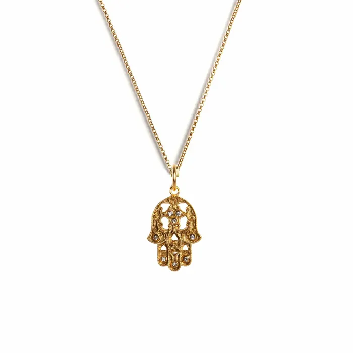 Necklaces Mini Hamsa Charm Necklace Virgins Saints Angels