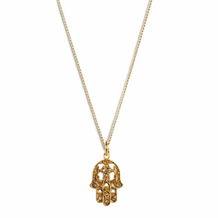 Necklaces Mini Hamsa Charm Necklace Virgins Saints Angels