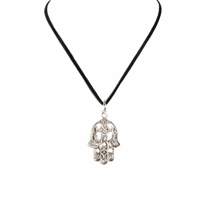 Necklaces Mini Hamsa Charm Necklace Virgins Saints Angels