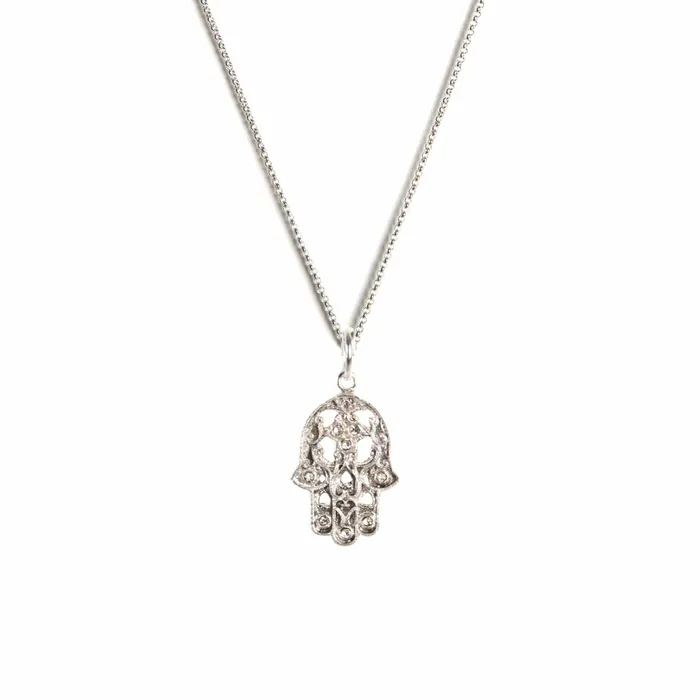 Necklaces Mini Hamsa Charm Necklace Virgins Saints Angels