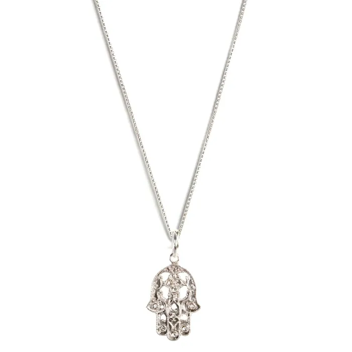 Necklaces Mini Hamsa Charm Necklace Virgins Saints Angels