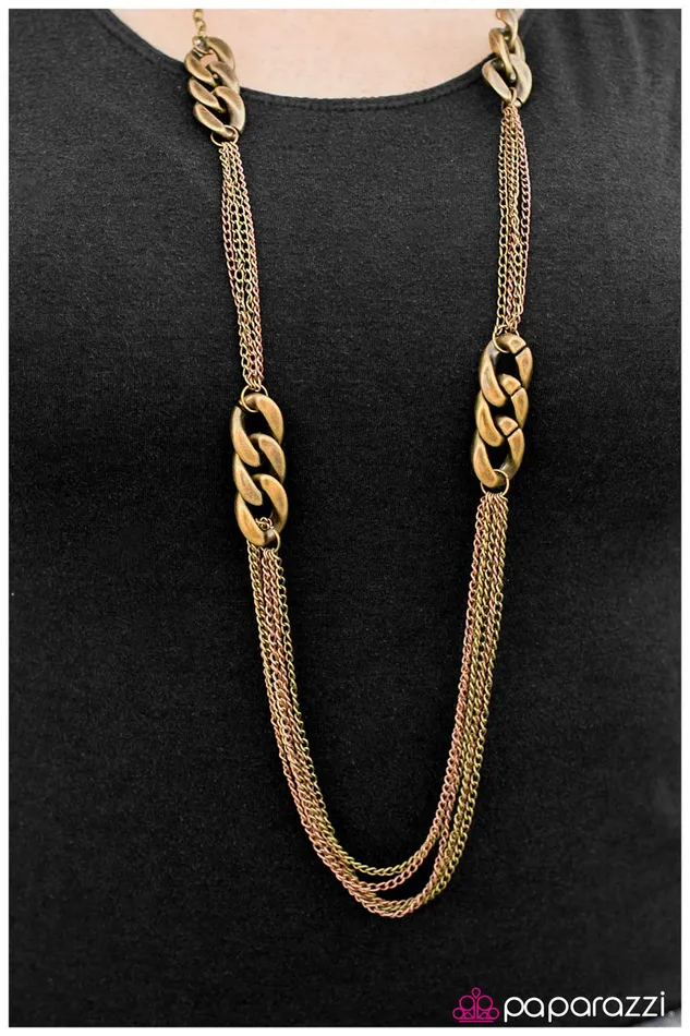 Necklaces Paparazzi Jewelry Paparazzi Necklace A Mad Rush Brass
