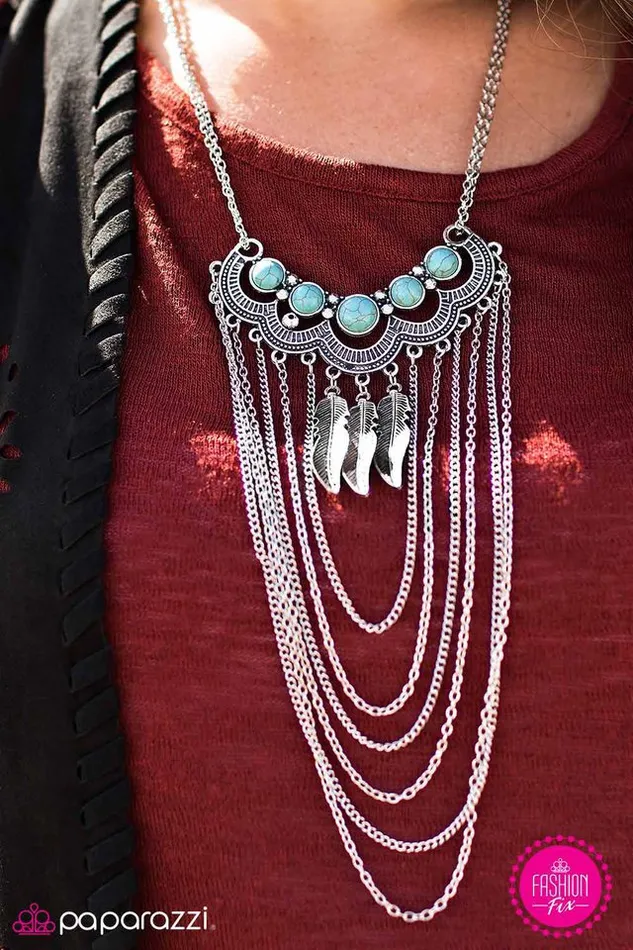 Necklaces Paparazzi Jewelry Paparazzi Necklace A Sight For SOAR Eyes Blue