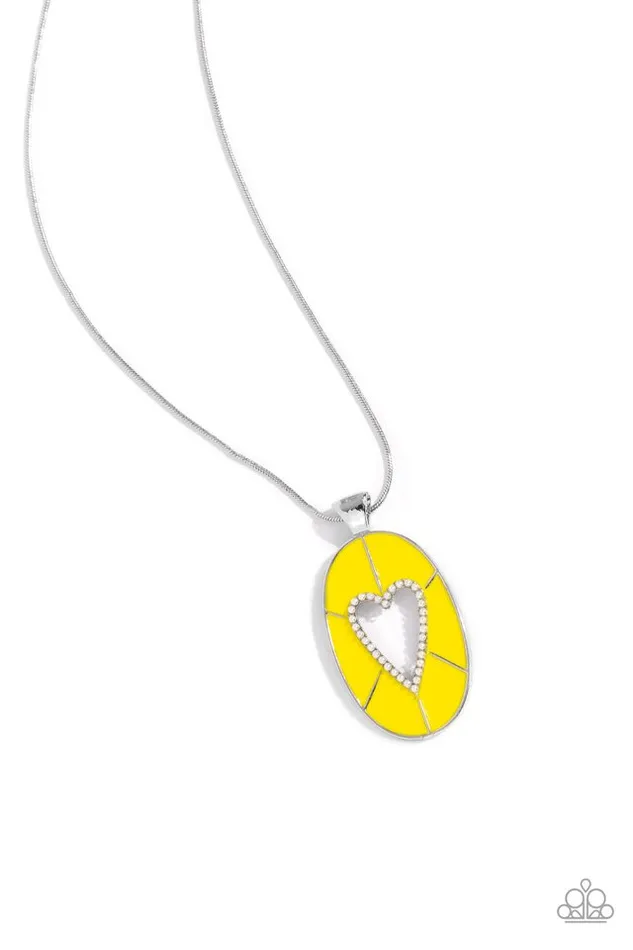 Necklaces Paparazzi Jewelry Paparazzi Necklace Airy Affection Yellow