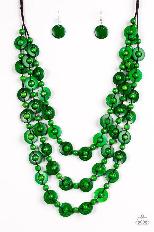 Necklaces Paparazzi Jewelry Paparazzi Necklace Bermuda Belle Green