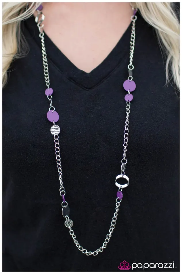 Necklaces Paparazzi Jewelry Paparazzi Necklace Casually Dating Purple