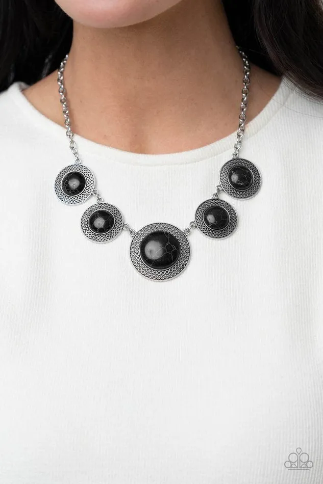 Necklaces Paparazzi Jewelry Paparazzi Necklace Circle The Wagons Black