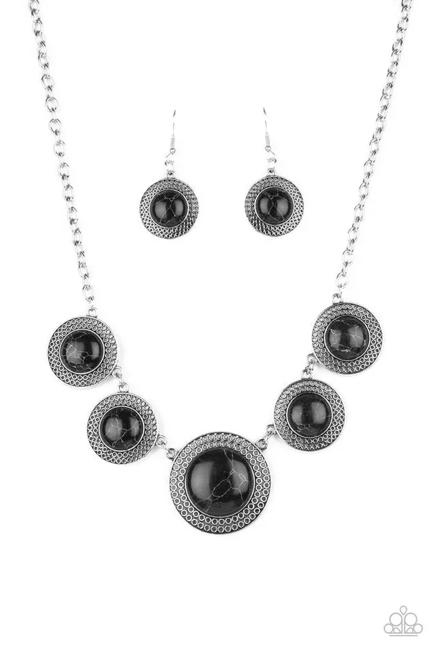 Necklaces Paparazzi Jewelry Paparazzi Necklace Circle The Wagons Black Necklaces Paparazzi Jewelry Paparazzi Necklace Circle The Wagons Black