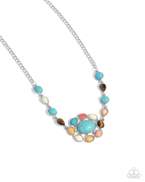 Necklaces Paparazzi Jewelry Paparazzi Necklace Enigmatic Ease Blue