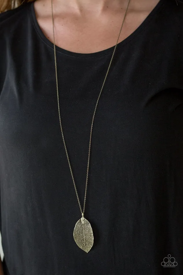 Necklaces Paparazzi Jewelry Paparazzi Necklace Fall Foliage Brass