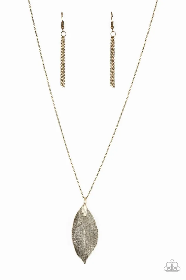 Necklaces Paparazzi Jewelry Paparazzi Necklace Fall Foliage Brass