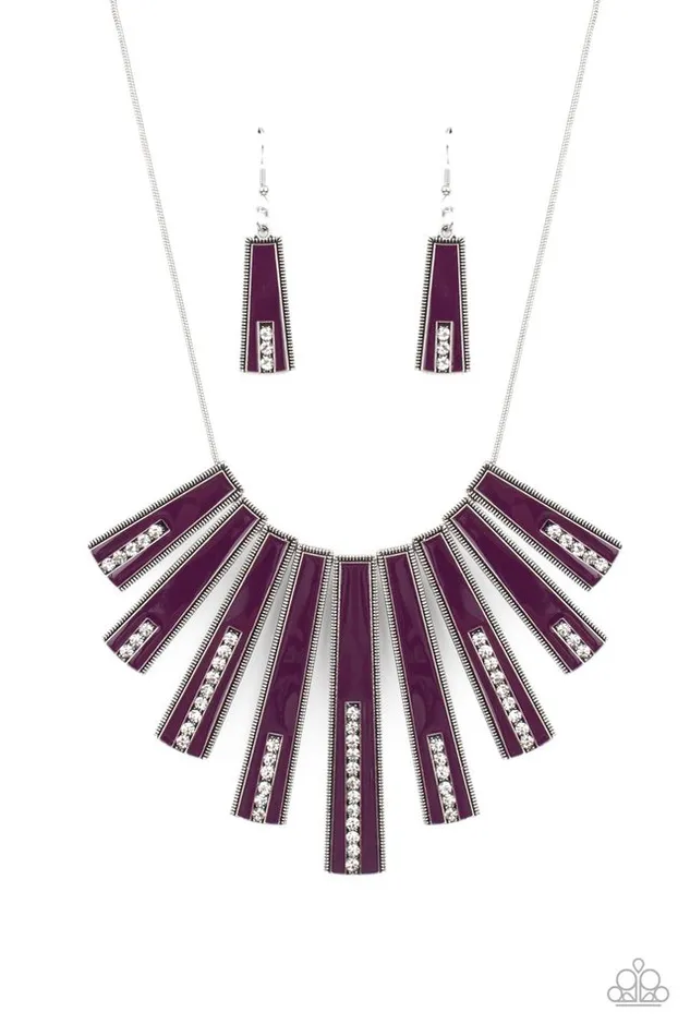 Necklaces Paparazzi Jewelry Paparazzi Necklace FANtastically Deco Purple Necklaces Paparazzi Jewelry Paparazzi Necklace FANtastically Deco Purple