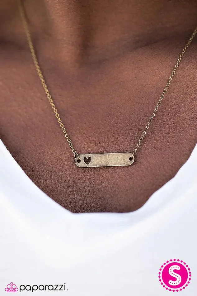 Necklaces Paparazzi Jewelry Paparazzi Necklace Fill Your Heart With Love Brass