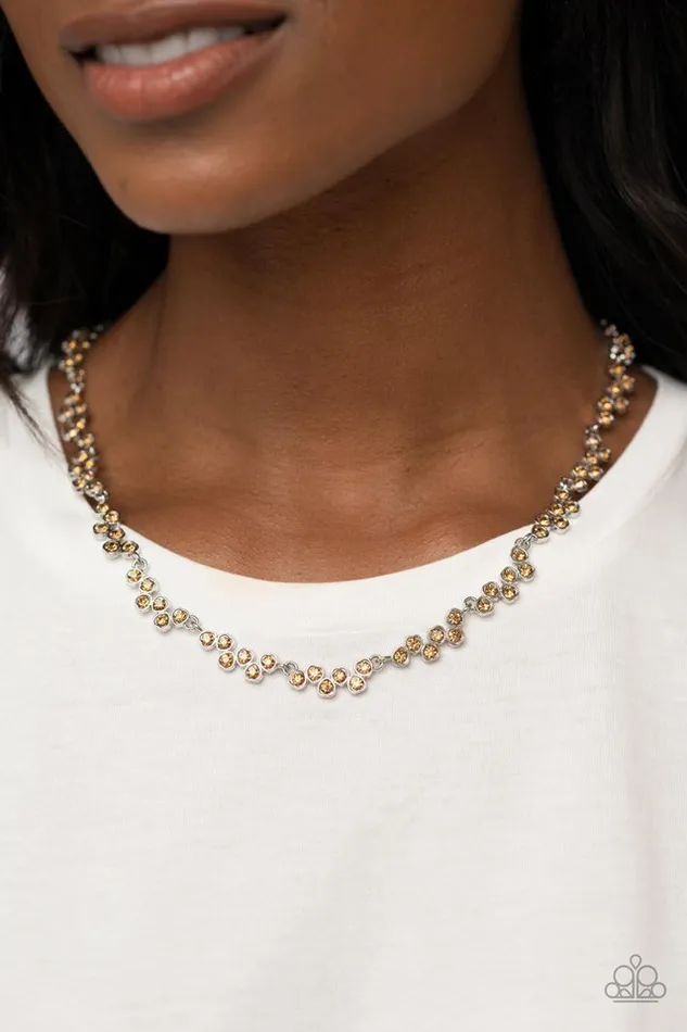 Necklaces Paparazzi Jewelry Paparazzi Necklace GLOWING Admiration Brown