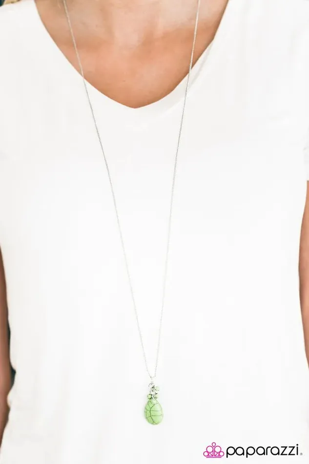 Necklaces Paparazzi Jewelry Paparazzi Necklace Here Comes The Rain Green