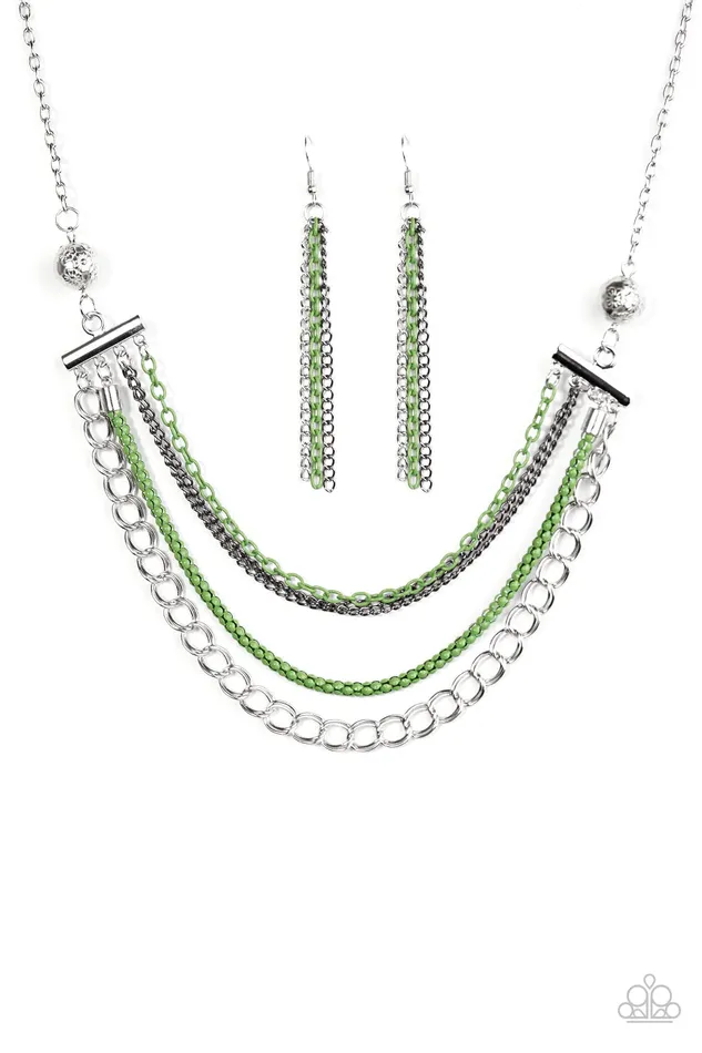 Necklaces Paparazzi Jewelry Paparazzi Necklace HighIntensity Green