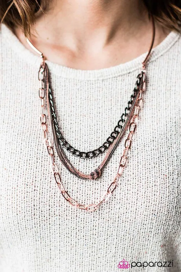Necklaces Paparazzi Jewelry Paparazzi Necklace Ive Got Edge Copper