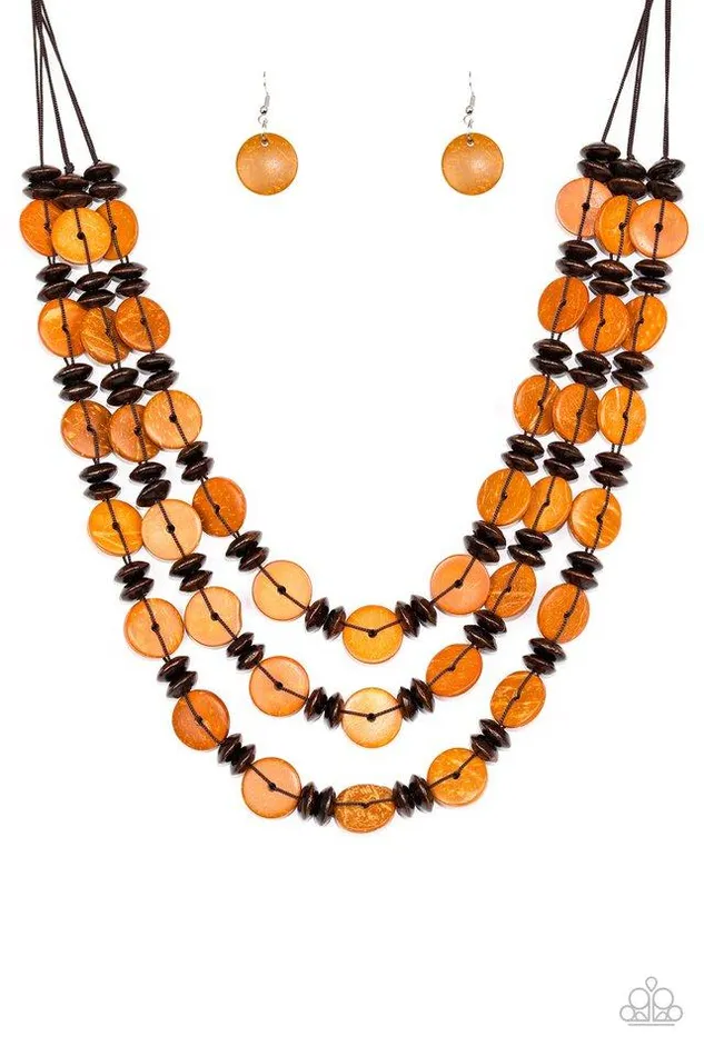 Necklaces Paparazzi Jewelry Paparazzi Necklace Key West Walkabout Orange