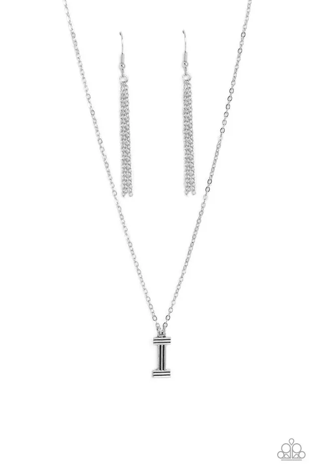 Necklaces Paparazzi Jewelry Paparazzi Necklace Leave Your Initials Silver I Necklaces Paparazzi Jewelry Paparazzi Necklace Leave Your Initials Silver I